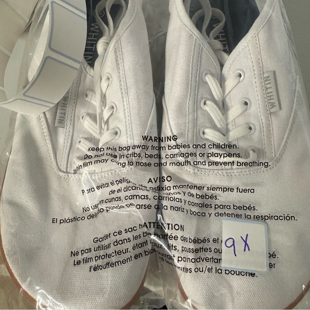 WHITIN White Wide Canvas Barefoot Sneakers | Zero Drop Sole | Minimalist Sz 10 W - Picture 16 of 16